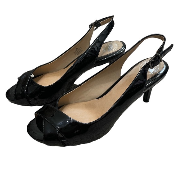 Nuture black patent leather sling back pumps size 8.5 - Picture 2 of 10